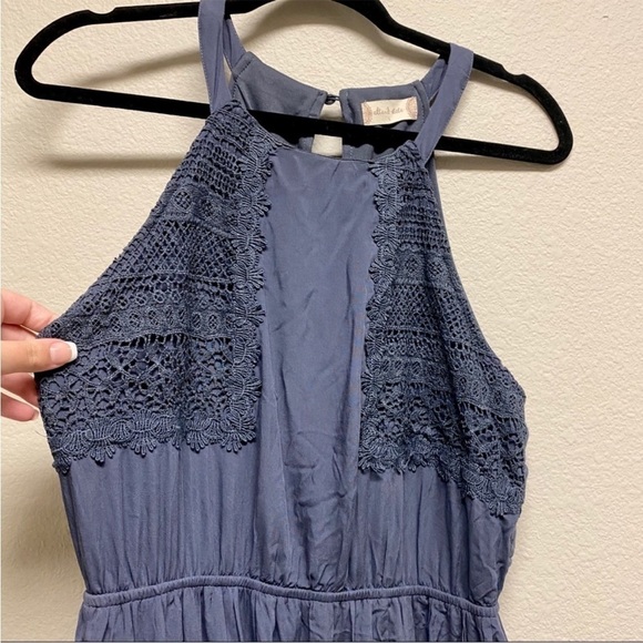 Altar’d State Maxi Dress Dusty Blue size S lined - Picture 6 of 12